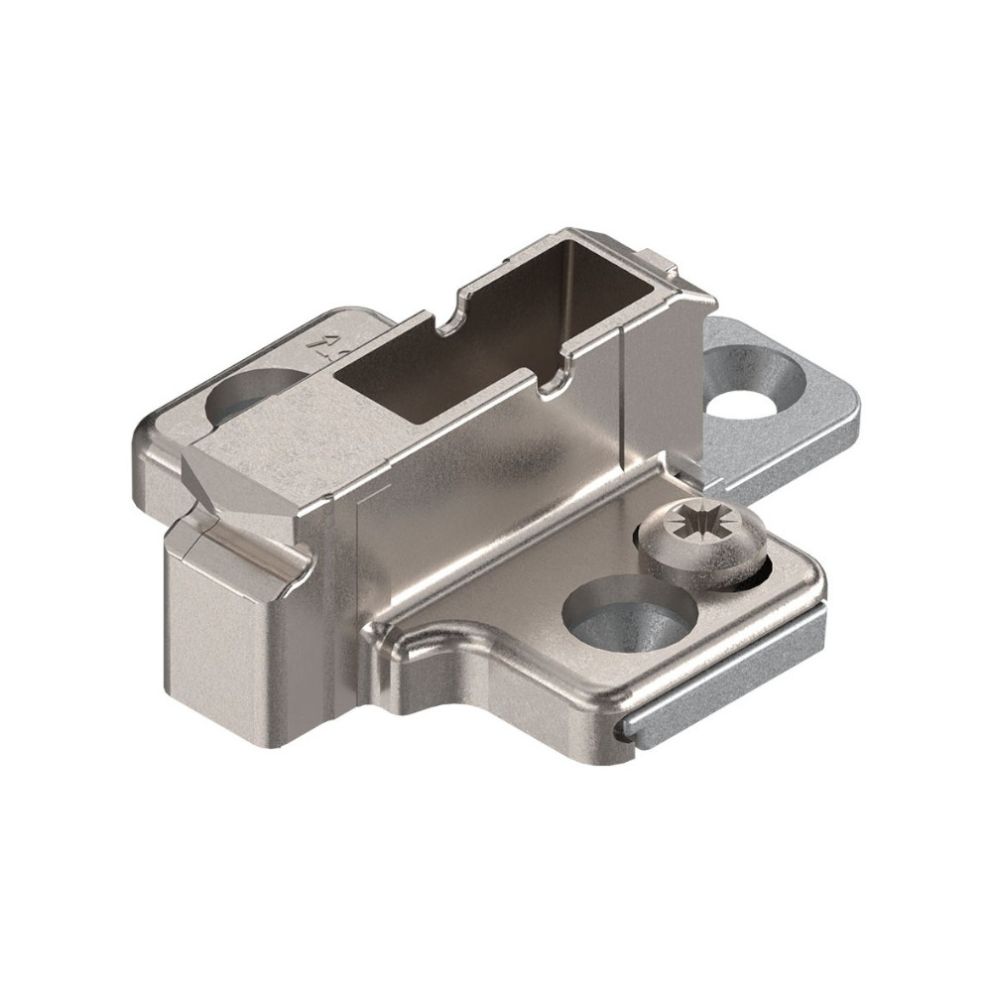 Placuta balama clip 37/32 in cruce H-9mm nichelat cu suruburi 175H7190 BLUM