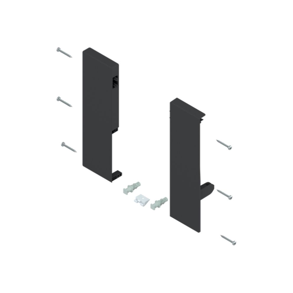 Antaro set suport de front inaltime D pentru extragere interioara cu traversa negru-terra ZIF.74D0 TS BLUM