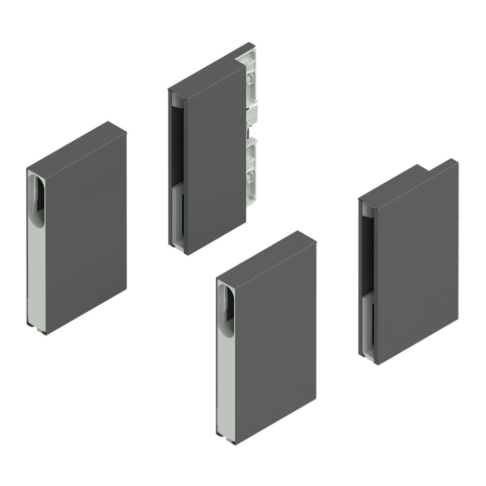 Merivobox set boxcover inaltime E pentru element de insertie din sticla gri-orion mat ZL4M00808 OG-M BLUM