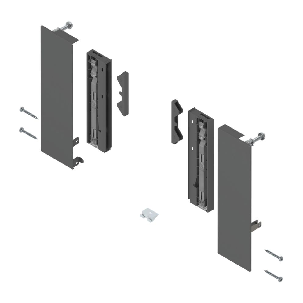 Merivobox set suport de front inaltime E pentru extragere interioara cu element de insertie gri-orion mat ZI4.4ES1 OG-M BLUM